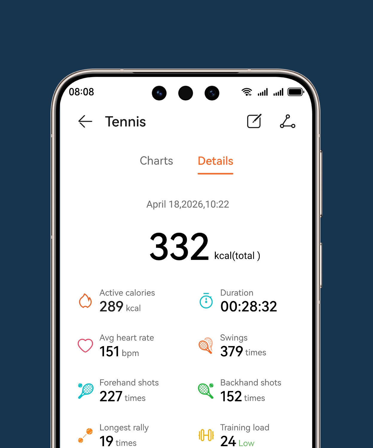 Huawei Health app interface showing HUAWEI WATCH FIT 5 Pro data sync feature