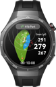 HUAWEI WATCH GT 5 Pro black front with golf map interface