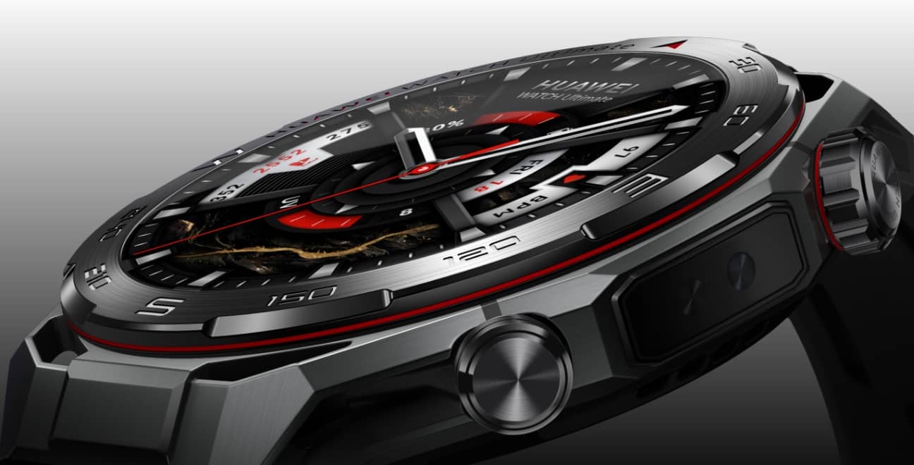 Two color choices of the HUAWEI WATCH Ultimate 2: blue and black; each is paired with a dedicated fluoroelastomer strap for both style and durability