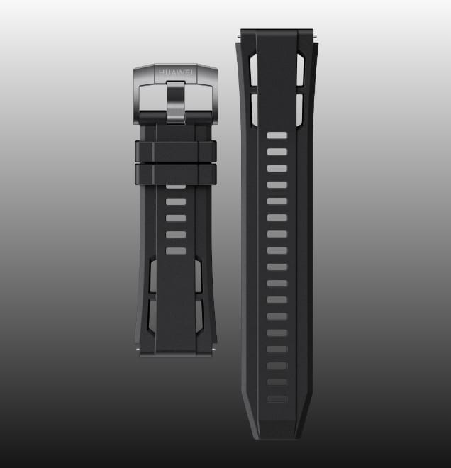 Two color choices of the HUAWEI WATCH Ultimate 2: blue and black; each is paired with a dedicated fluoroelastomer strap for both style and durability