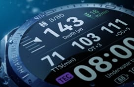 HUAWEI WATCH Ultimate 2 serving as a dive companion that shows underwater data, supports underwater communication and SOS, and uses advanced diving algorithms