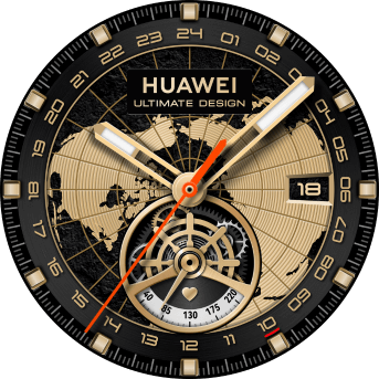 HUAWEI WATCH ULTIMATE DESIGN golden life theme