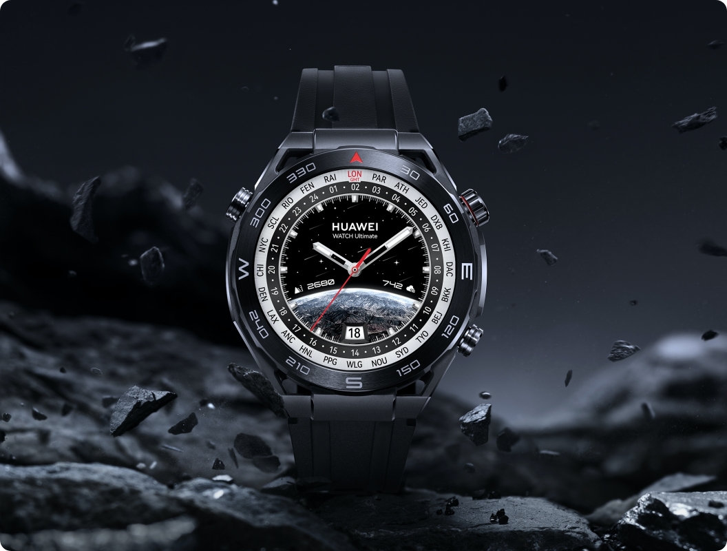 HUAWEI WATCH Ultimate black front view