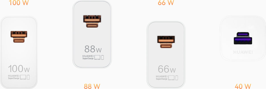 4 Chargers Compatible with HUAWEI Woven Charge Cable (Max 120 W)