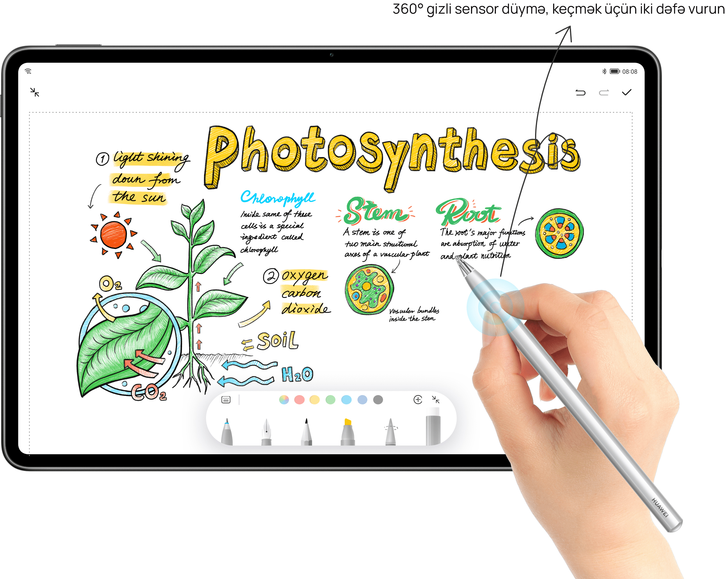 HUAWEI M-Pencil (2nd generation) Double Tap to Switch Tool