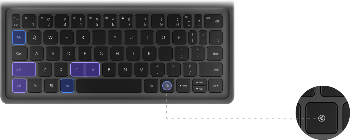 HUAWEI Smart Keyboard (Compatible with HUAWEI MatePad 11.5) Shortcut Smart Buttons