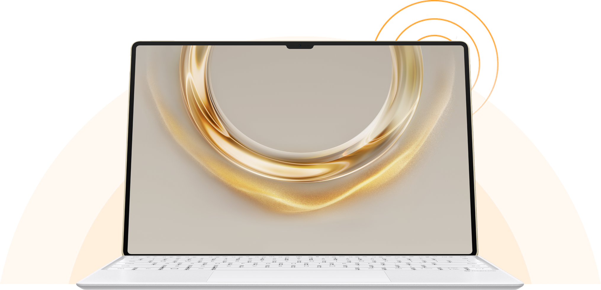 Front view of HUAWEI Smart Magnetic Keyboard (Compatible with HUAWEI MatePad Pro 13.2-inch) attached to a tablet, showcasing signal enhancement