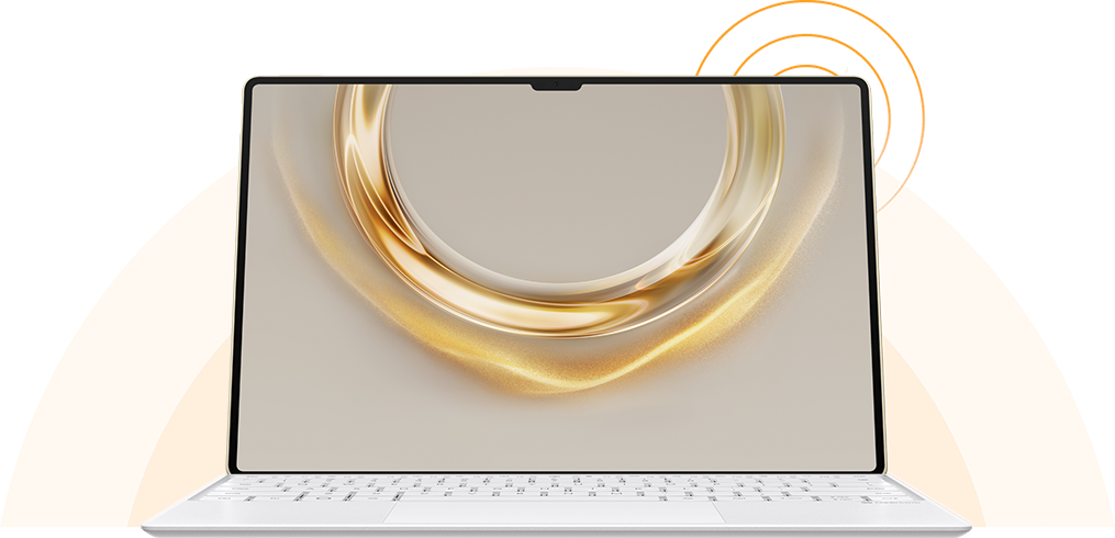 Front view of HUAWEI Smart Magnetic Keyboard (Compatible with HUAWEI MatePad Pro 13.2-inch) attached to a tablet, showcasing signal enhancement