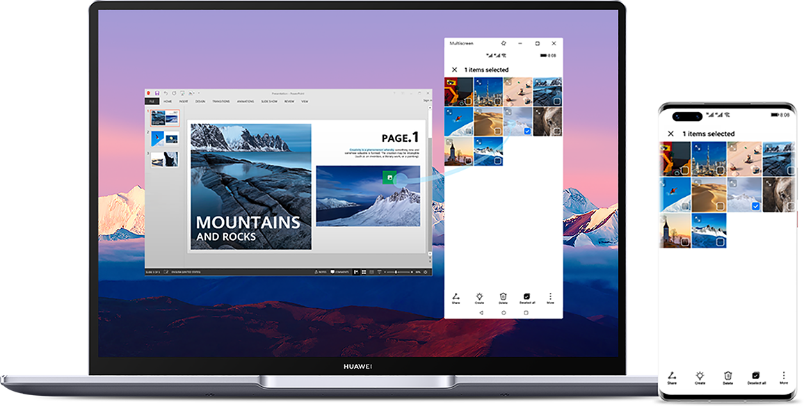 huawei matebook b5 share file