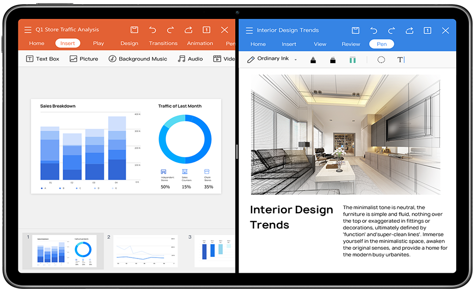 HUAWEI MatePad C7 Split Screen