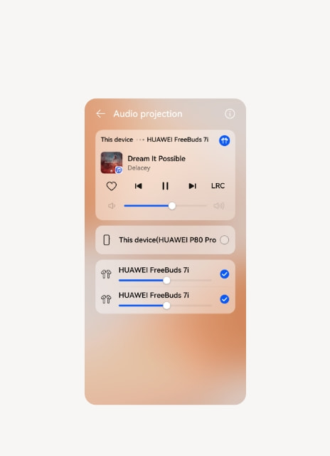 HUAWEI FreeBuds 7i audio sharing