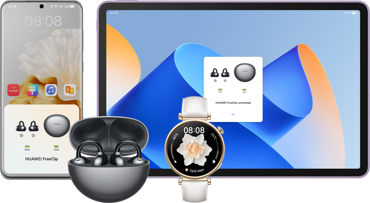 HUAWEI FreeClip Dual-Device Connections