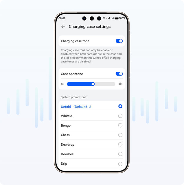 Huawei Audio Connect supports customizable charging case open tone