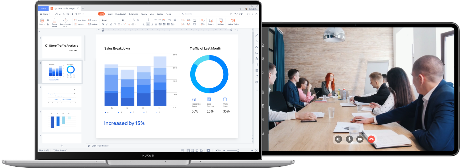 HUAWEI MateBook 13s Extended mode 