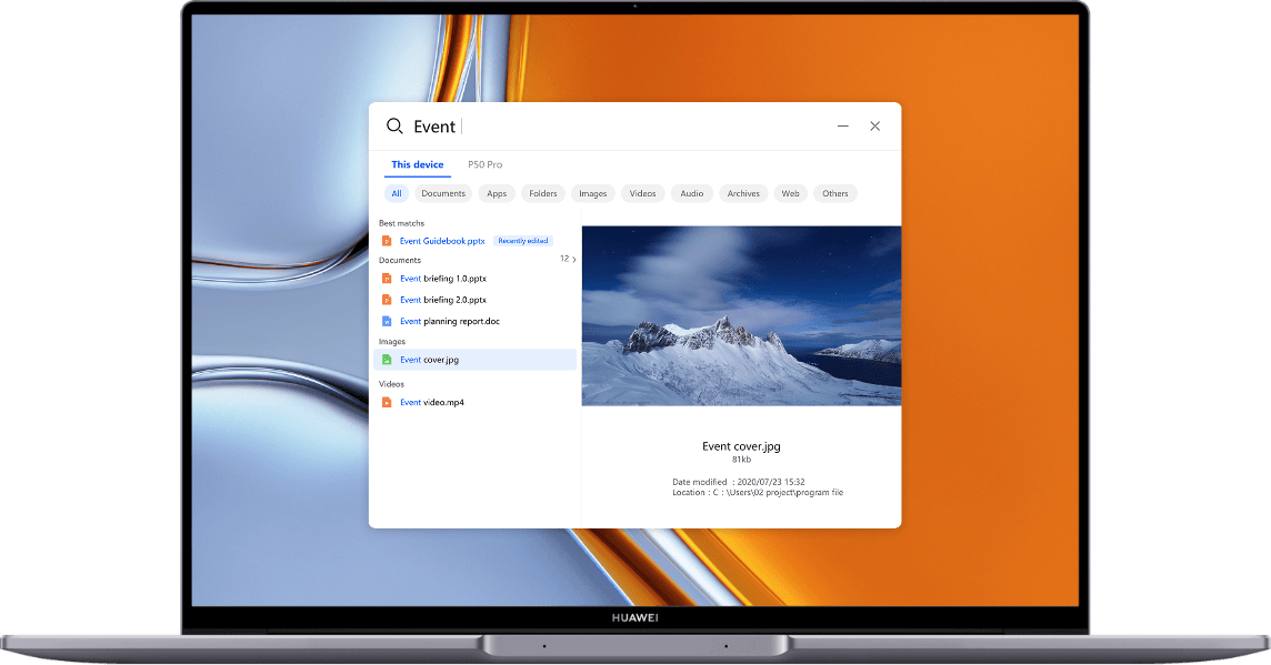 HUAWEI MateBook 16 AI Search