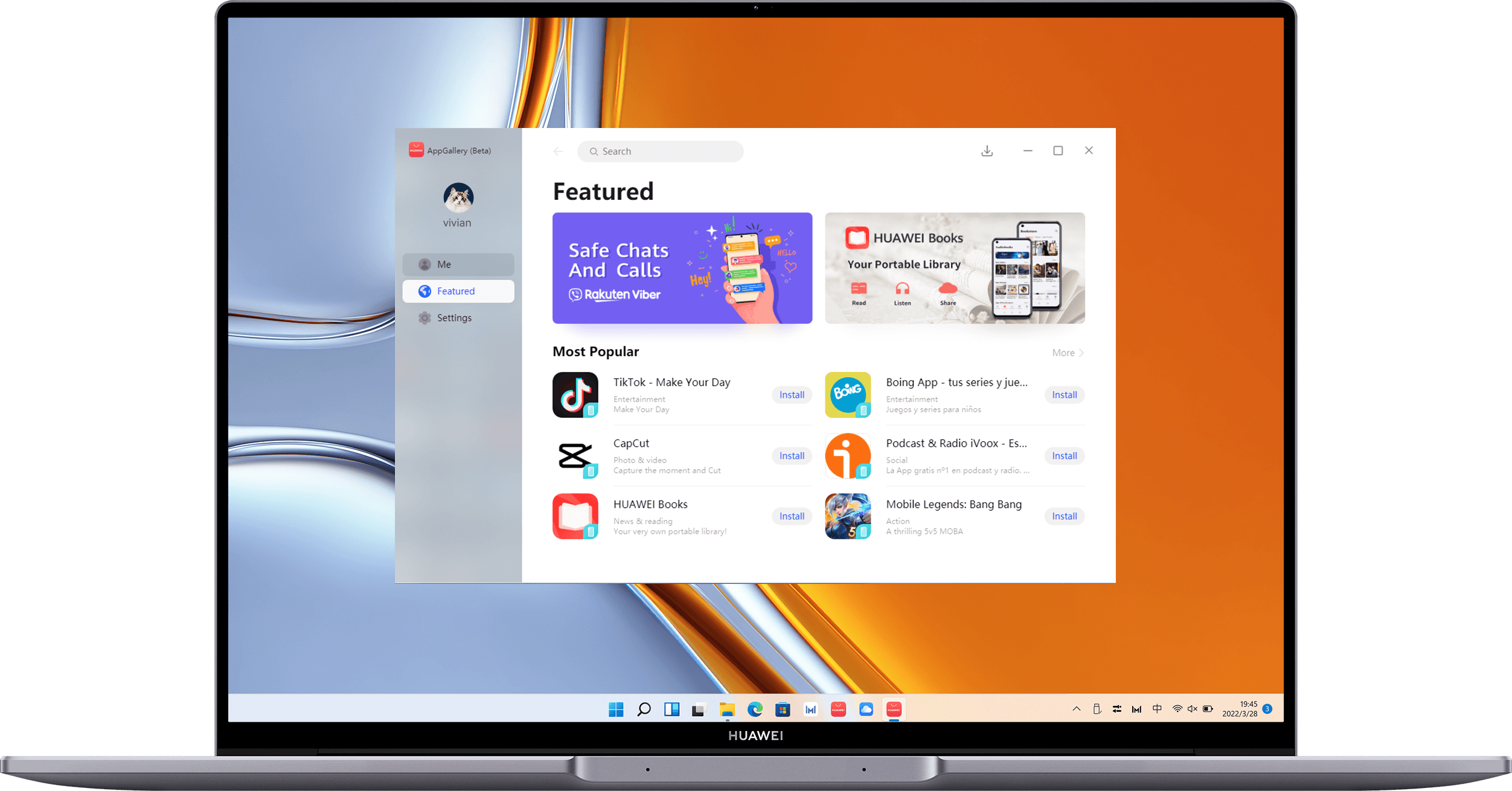 HUAWEI MateBook 16s Mobile Apps