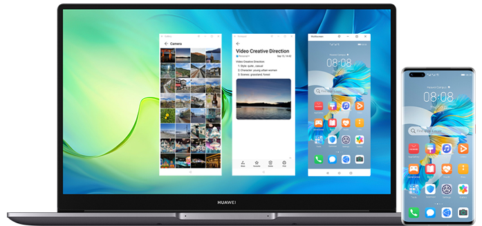 HUAWEI MateBook D 15 collaborate with phone