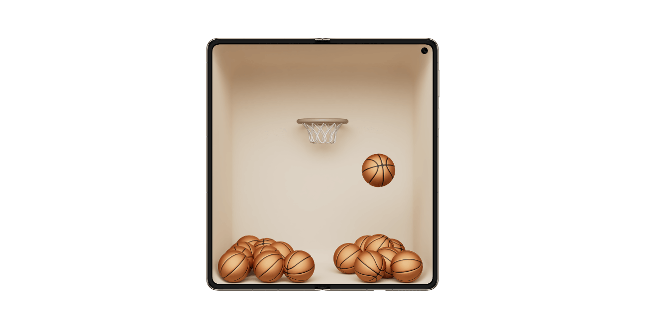 HUAWEI Mate X6 air hoops video, showing the interesting application