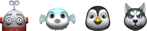 HUAWEI Mate 20 lite Qmoji ρομπότ,ψάρι,πιγκουίνος,σκύλος
