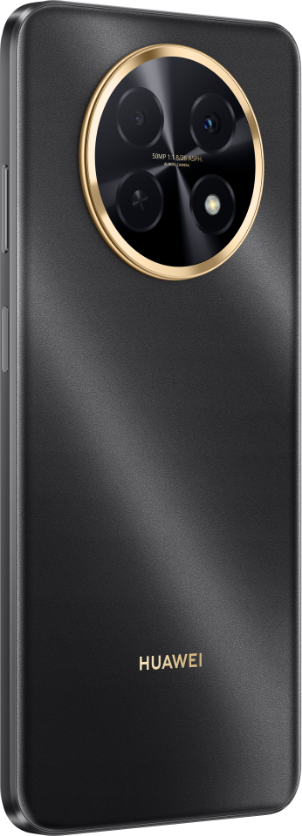 HUAWEI nova 14i black rear view, display the black color and star orbit ring design