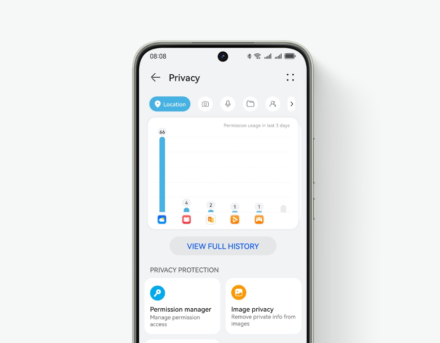Privacy Centre on HUAWEI nova 13