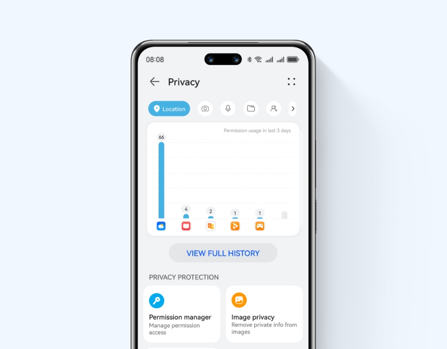 Privacy Centre on HUAWEI nova 14 Pro