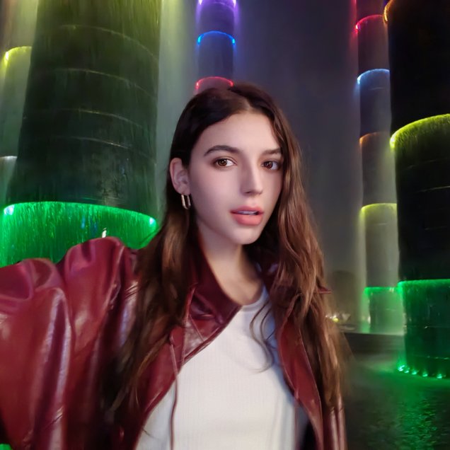 A selfie taken by HUAWEI nova 14 in dim settings, showcasing the clarity of it.