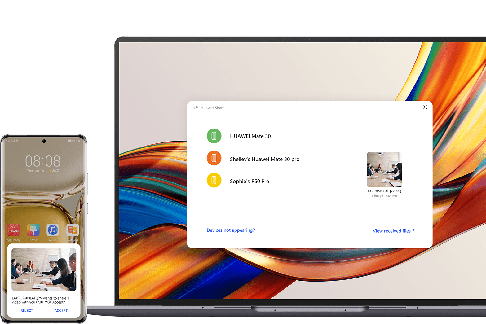 HUAWEI P50 Pro HarmonyOS 2 Distributed File System