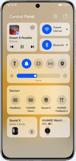 HUAWEI P50 HarmonyOS 2 Control Panel