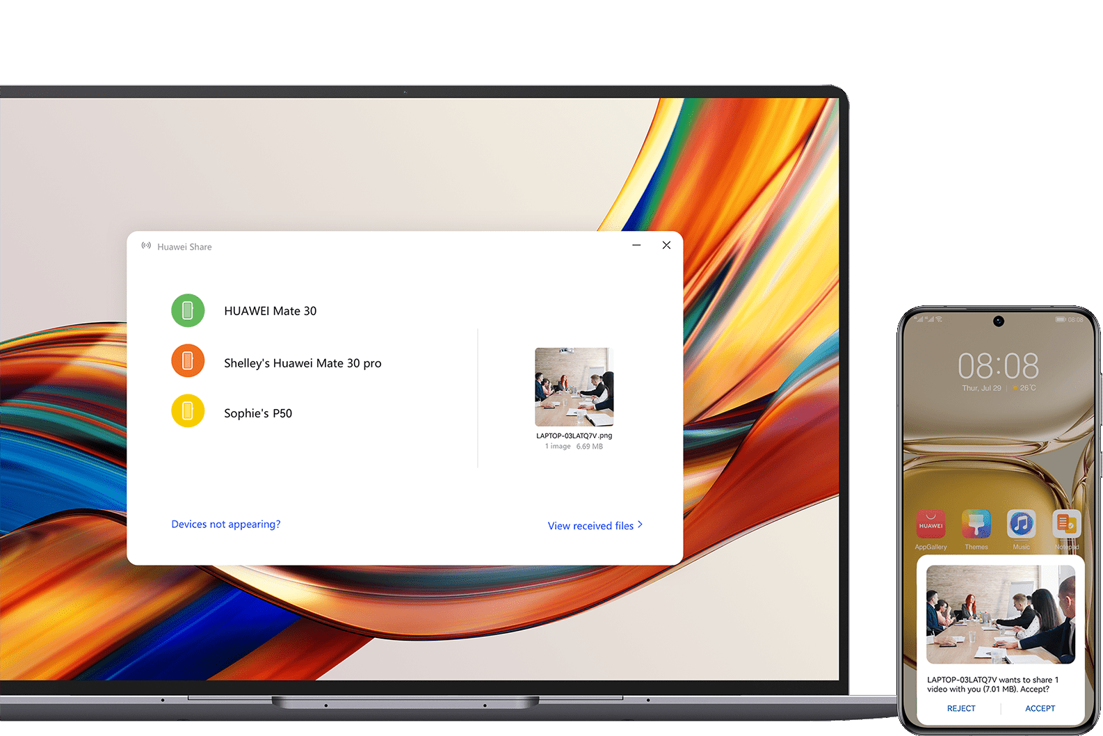 HUAWEI P50 HarmonyOS 2 Distributed File System