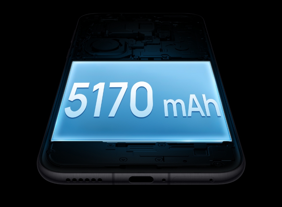 HUAWEI Pura 80 Pro battery structure diagram, display the 5170 mAh large battery