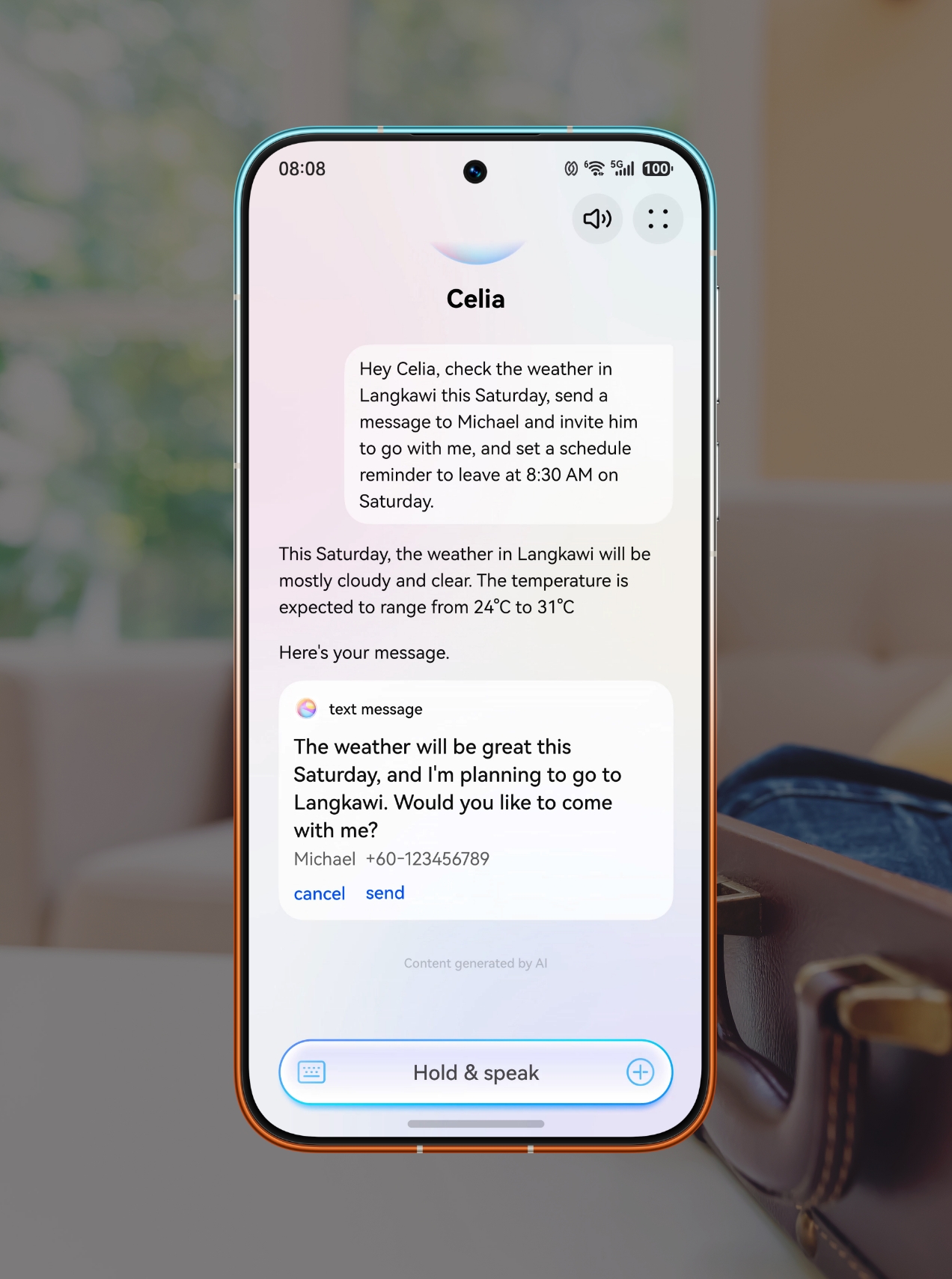 HUAWEI Pura 90s Pro Max AI function video, show the function of Celia quick access to system tools