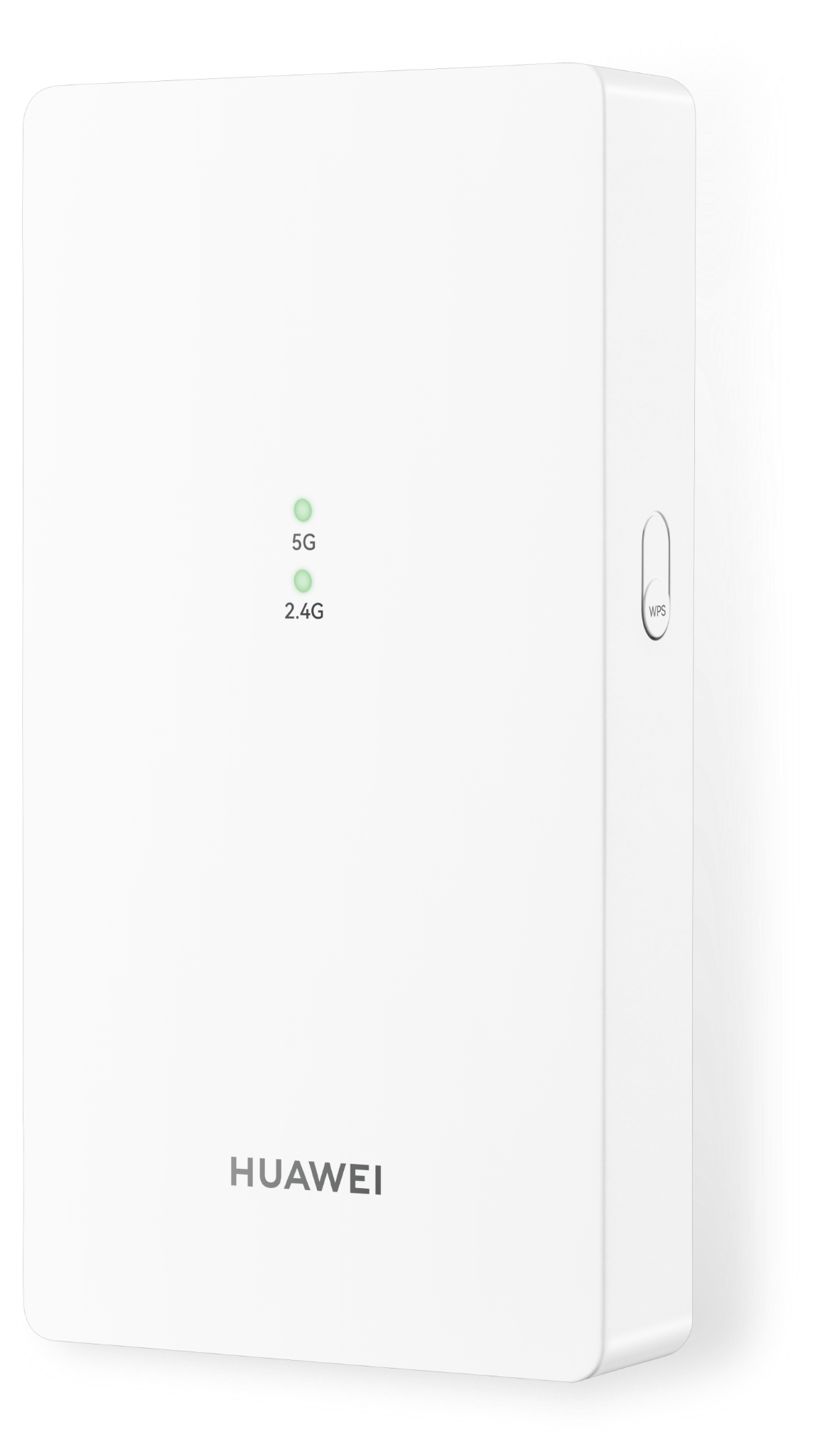Side view of HUAWEI WiFi Extender AX3000 and related data, demonstrating its dual band 3000 Mbps connections