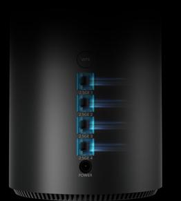 The product image of HUAWEI Mesh X1 Pro, highlight the four 2.5GE ports.