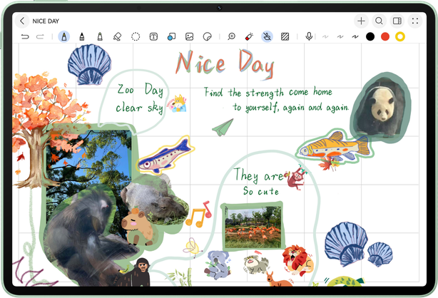 HUAWEI MatePad 11.5 S 2026 screen image, demonstrating note-taking with HUAWEI Notes