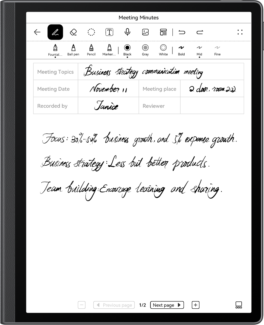 HUAWEI MatePad Paper Templates