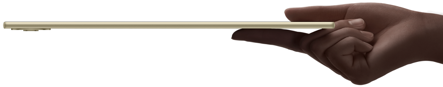 Showcase the slimness and lightness of HUAWEI MatePad Pro 12.2-inch by holding it and showing it from a side angle