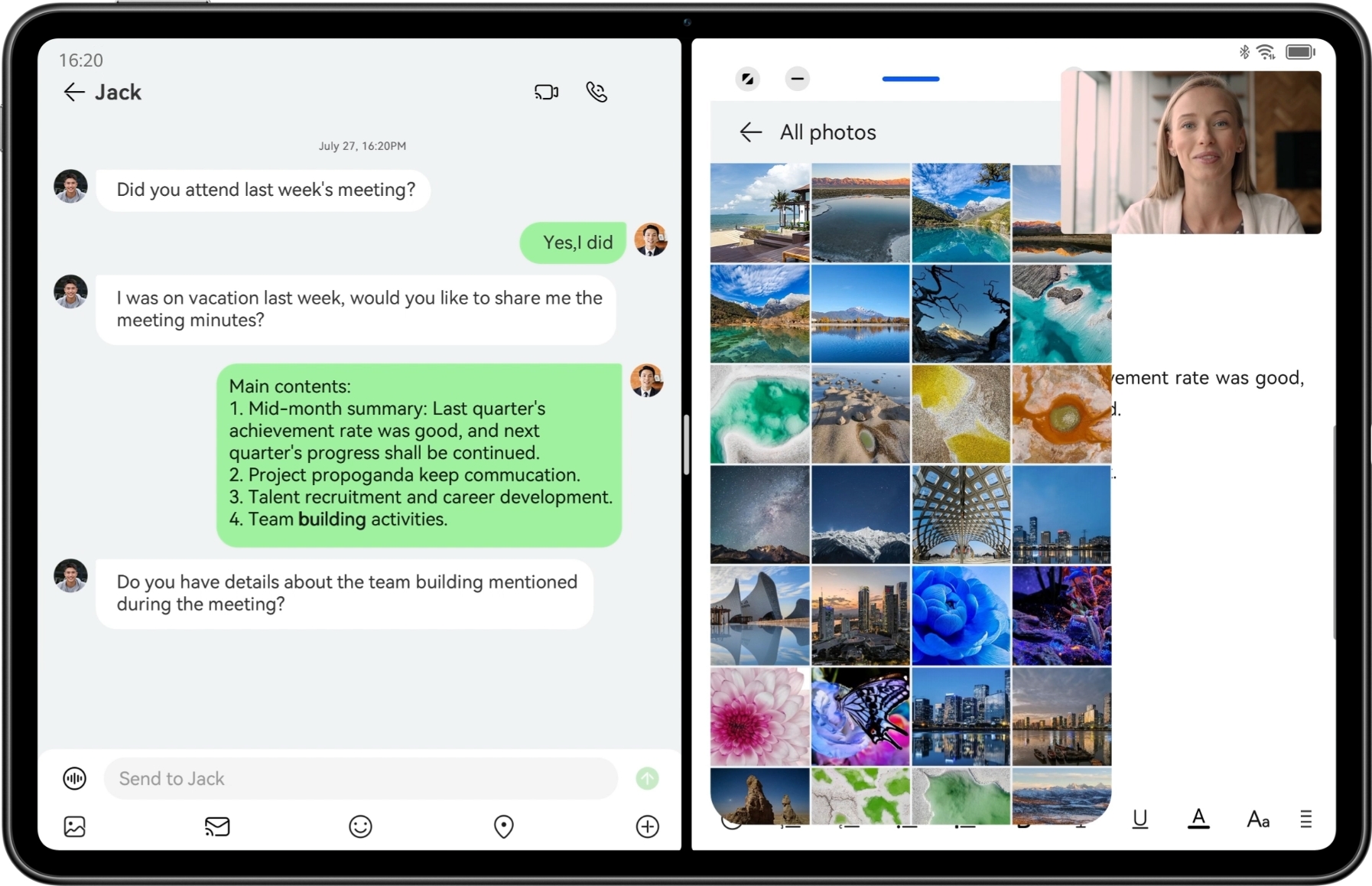 Huawei Matepad pro 12.6 multi window