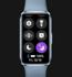 A front view of the blue HUAWEI Band 10, with the sleep mode activated on the screen