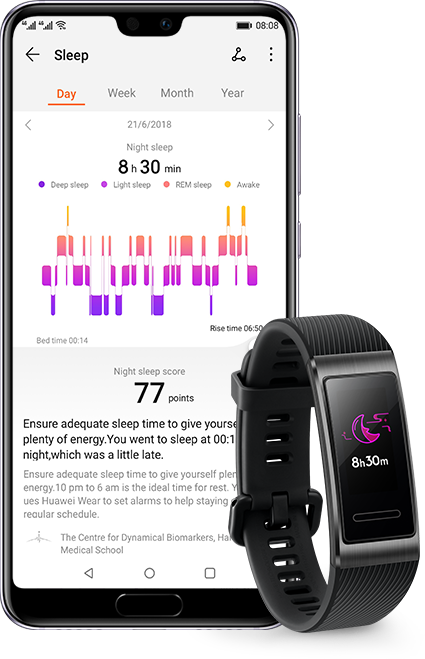 HUAWEI Band 3 Pro Trusleep2.0 sleeping
