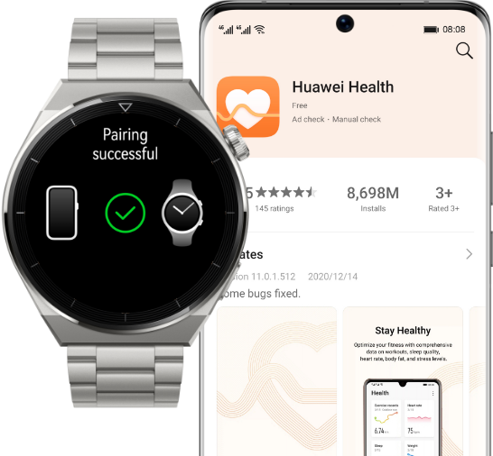 HUAWEI WATCH GT 3 Pro Titanium Compatible with iOS and Android phone