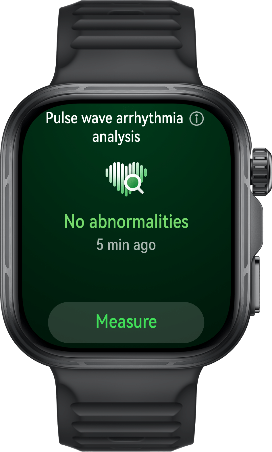HUAWEI WATCH FIT 5 Pro screen showing support for pulse wave arrhythmia analysis