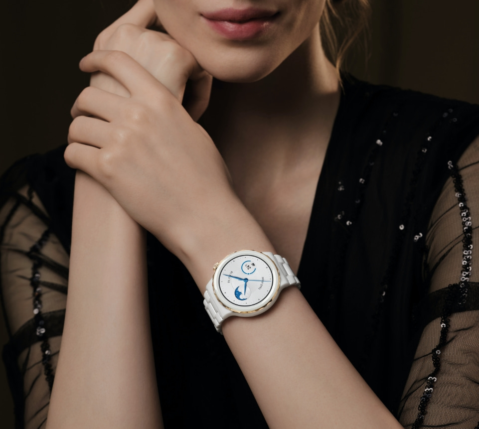 【中古現状】HUAWEI WATCH GT3 Pro FRG-B19 ホワイト ファーウェイ HUAWEI GT3 Pro FRG-B19-SV ユニセックス｜腕時計本舗