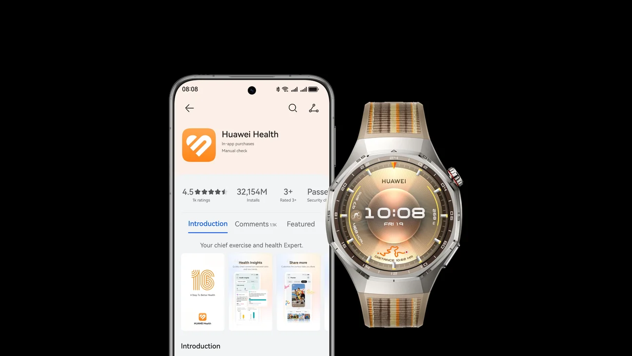 Εικόνα του SMART WATCH HUAWEI GT 6 PRO 46MM 1.47in 55020FTS ΑΔΙΑΒΡΟΧΟ (BROWN WOVEN STRAP) GR