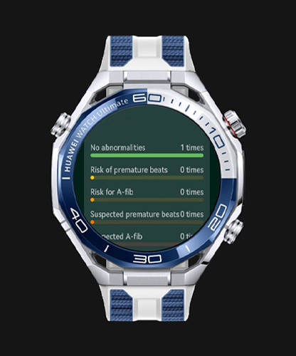 Health monitoring on the HUAWEI WATCH Ultimate 2, with features like Health Glance, blood oxygen health, emotional wellbeing app, sleep health, heart health, and Health Insights