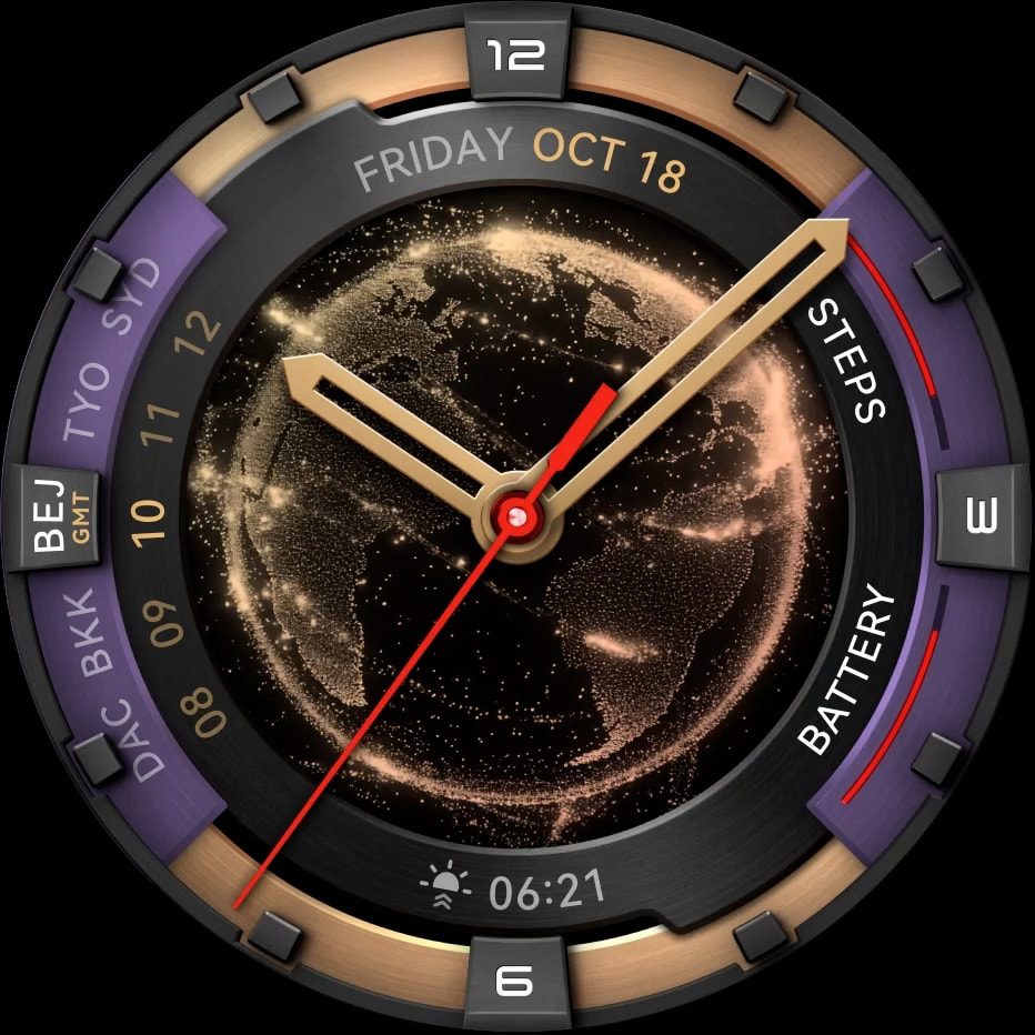 Watch faces for HUAWEI WATCH ULTIMATE DESIGN Royal Gold Edition, particularly the exclusive watch faces