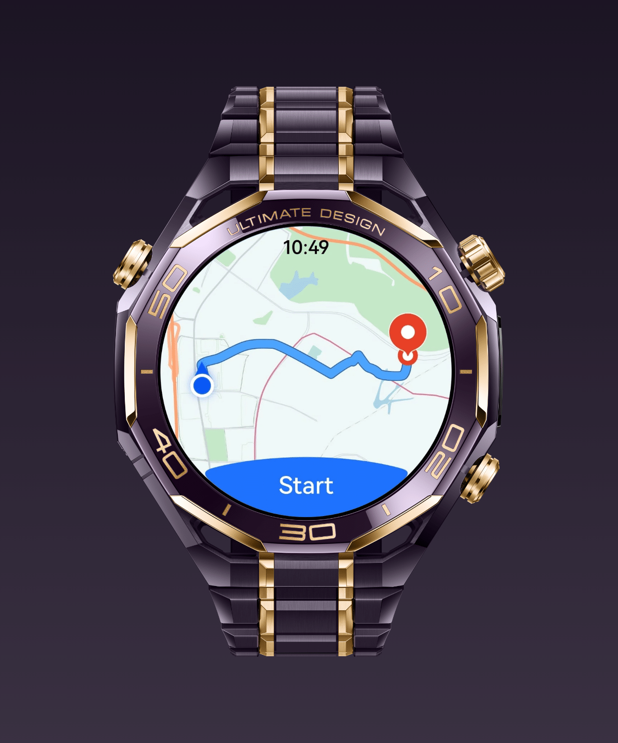 Navigate with ease feature of HUAWEI WATCH ULTIMATE DESIGN Royal Gold Edition