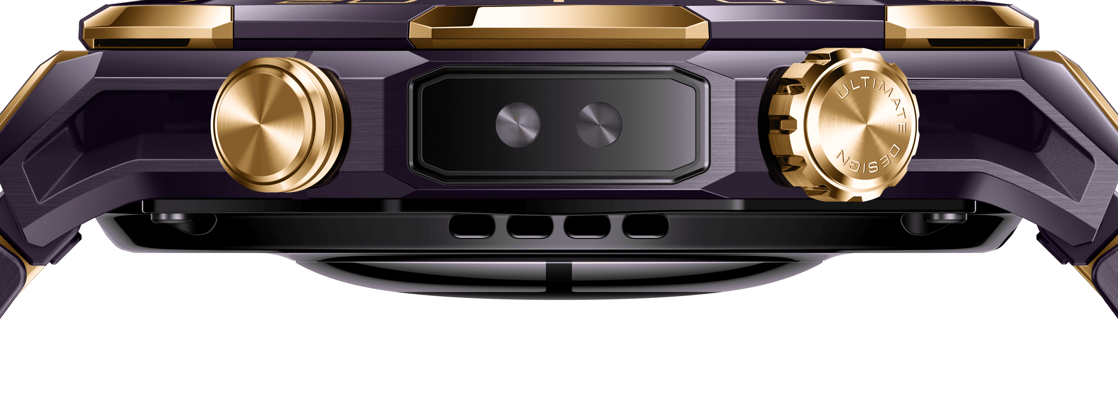 Overview of health monitoring on HUAWEI WATCH ULTIMATE DESIGN Royal Gold Edition, with features like X-TAP dual-channel technology