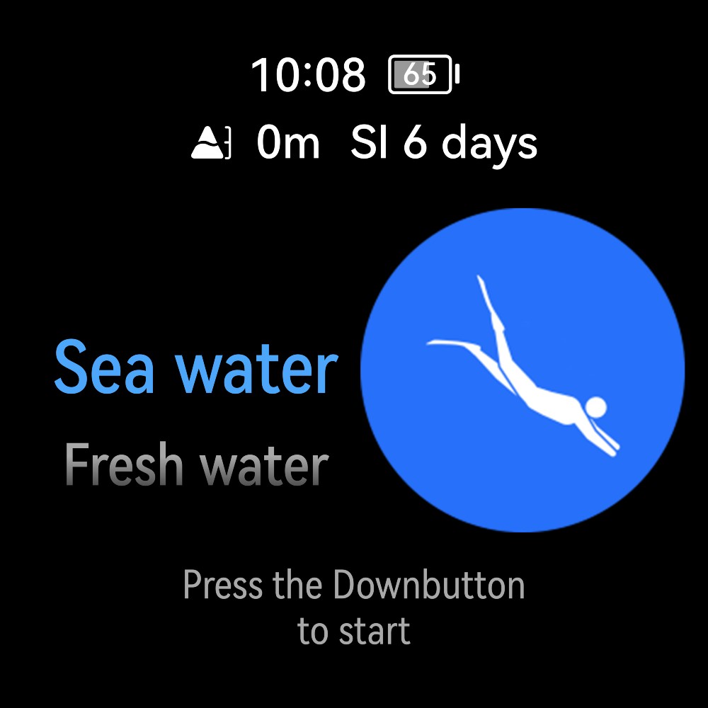 HUAWEI WATCH Ultimate free diving mode