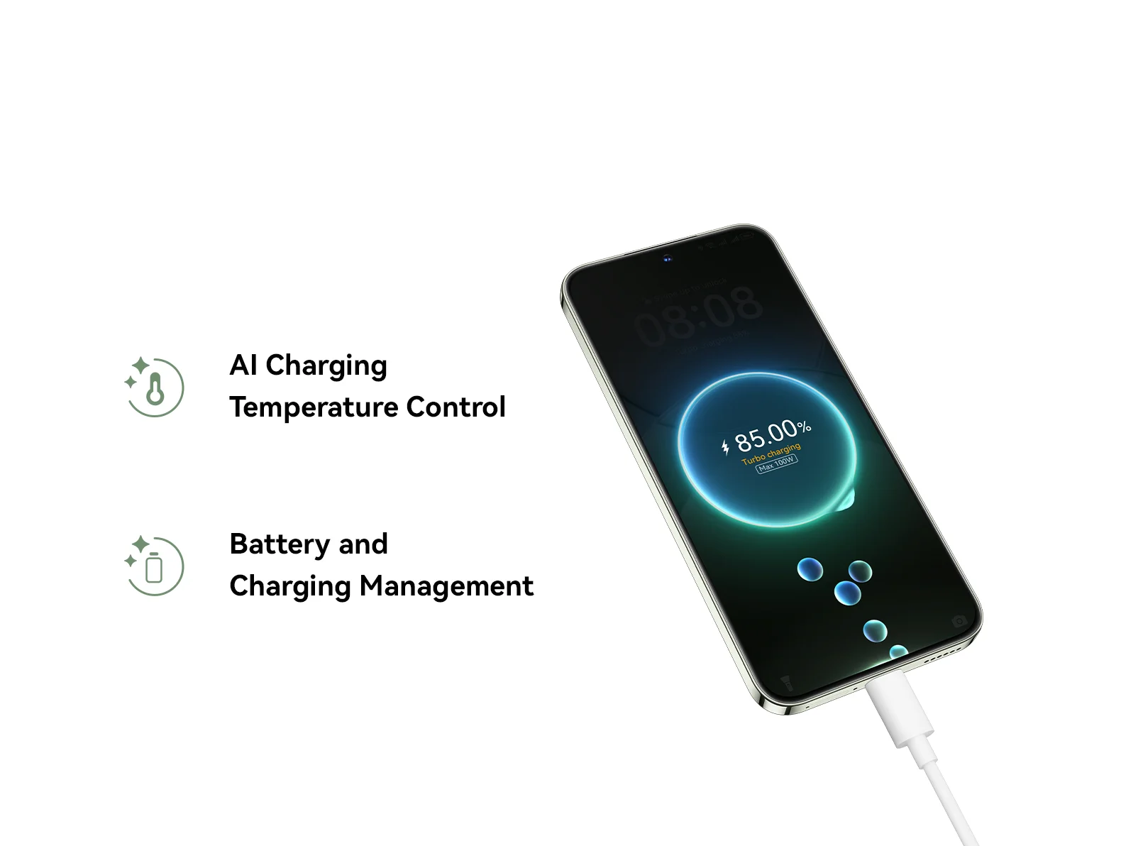 Unmatched 100 W HUAWEI SuperCharge Turbo
